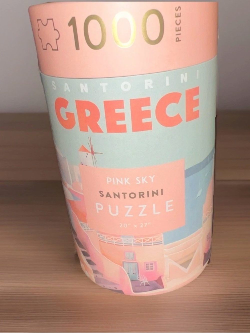 Santorini Pink Sky 1000-Piece Greece Puzzle #195